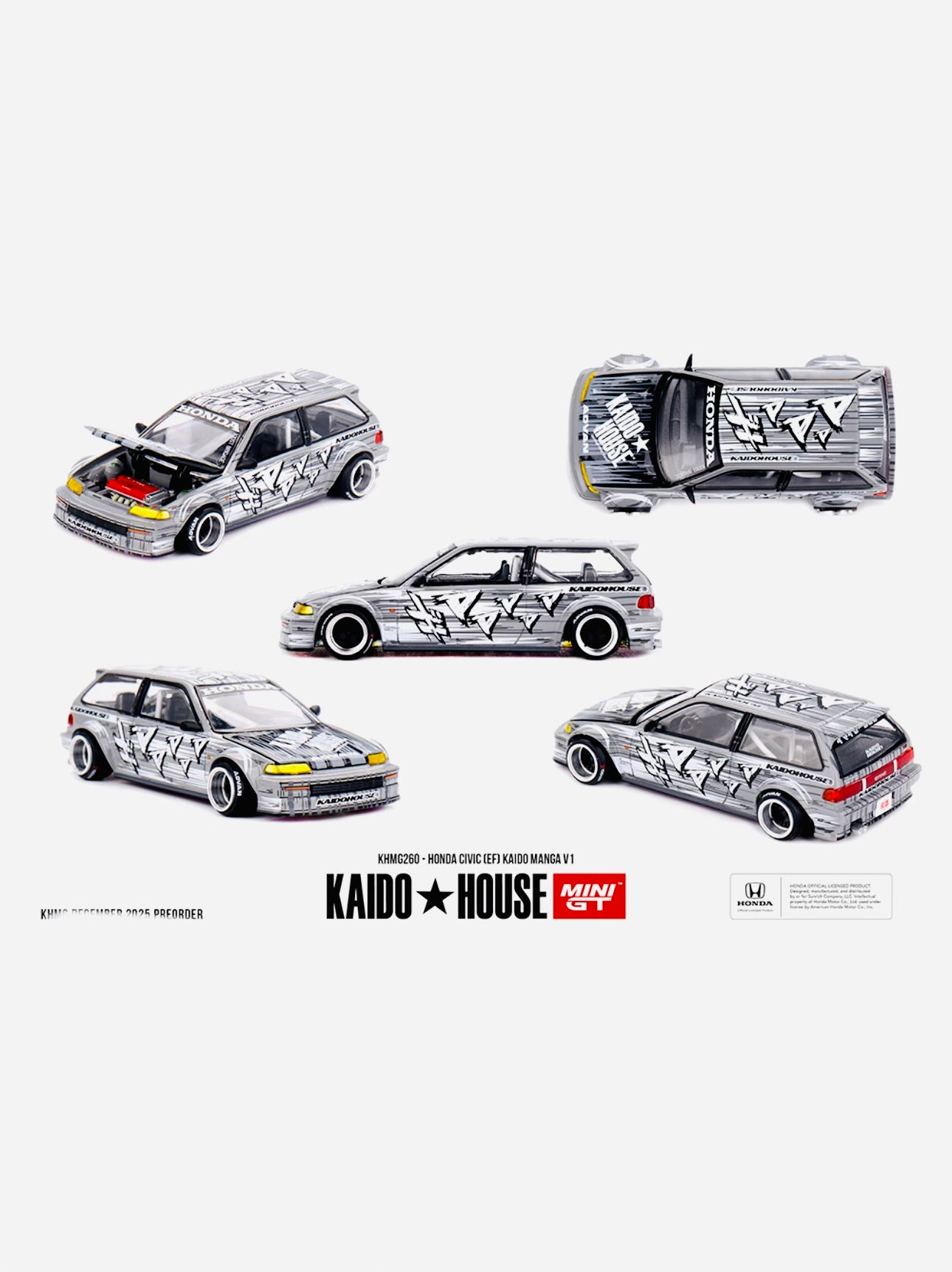 Mini GT x Kaido House Collab Factory Sealed Honda Civic EF Kaido