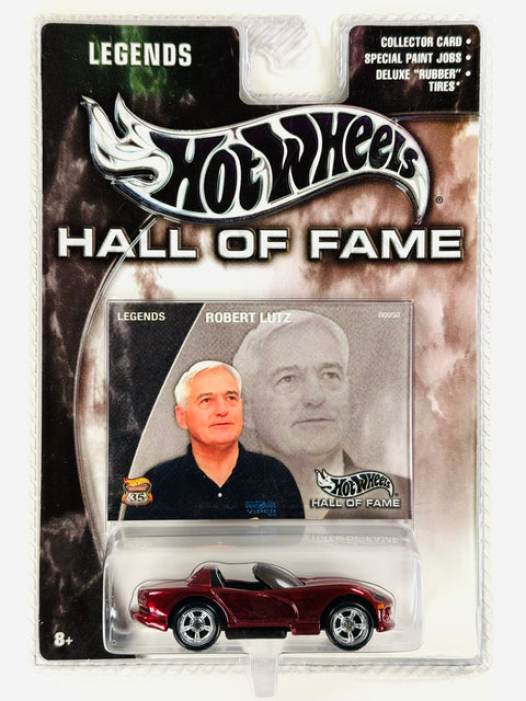 Hot Wheels Hall of Fame Legends Robert Lutz Dodge Viper - Damaged Blister