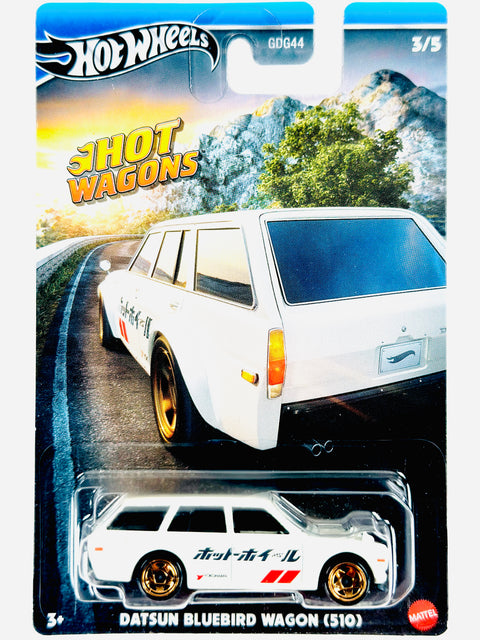 Hot Wheels Hot Wagons Datsun Bluebird Wagon (510) - Damaged Card