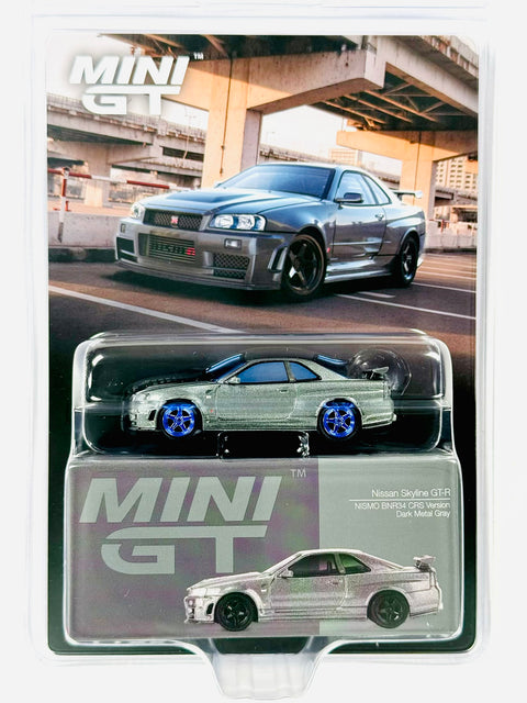 Mini GT Nissan Skyline GTR Dark Metal Gray Nismo BNR34 CRS Version #1160 Chase