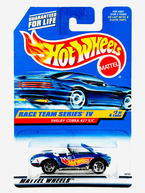 Hot Wheels Race Team Series IV Shelby Cobra 427 S/C - Damaged Card