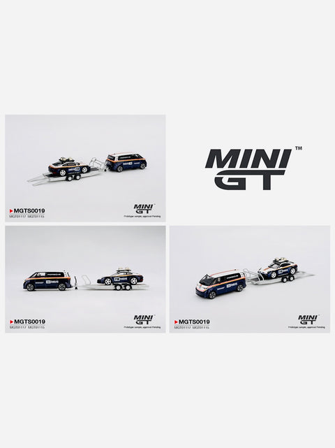 Mini GT Porsche Centrum Darka #718 w/ Volkswagen ID Buzz Trailer Set #0019