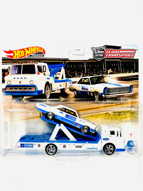 Hot Wheels 2022 Team Transport Case P '65 Ford Galaxie & Ford C-800 #38 - Damaged Card