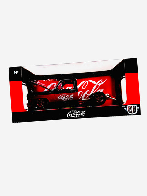 M2 Machines 1/24 Scale Enjoy Coca Cola 1973 Chevrolet Cheyenne 10 Chase - Damaged Box
