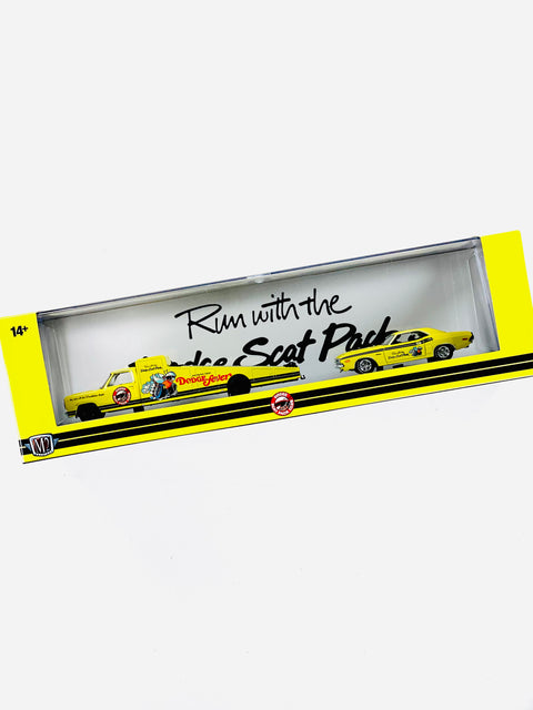 M2 Machines Auto Haulers Dodge Scat Pack 1974 Dodge Truck & 1971 Dodge Challenger R/T