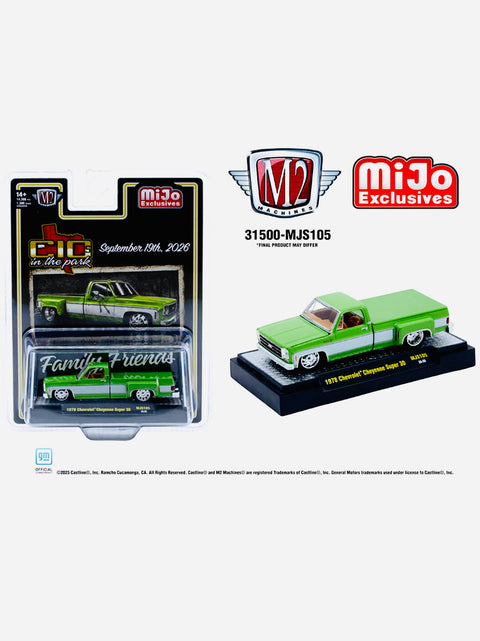 M2 Machines Mijo Exclusive "C10s In The Park” 1978 Chevrolet Cheyenne Super 30 Two-Tone Green/White