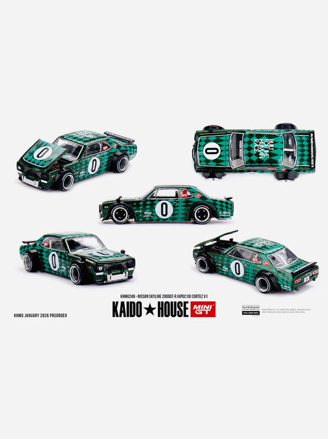 Mini GT x Kaido House Collab Factory Sealed Nissan Skyline 2000GTR KPGC10 Cortez V1 #249