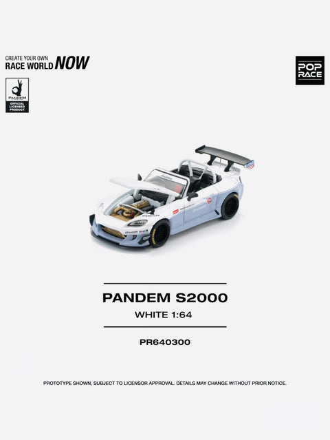 Pop Race Factory Sealed Pandem Honda S2000 White #300