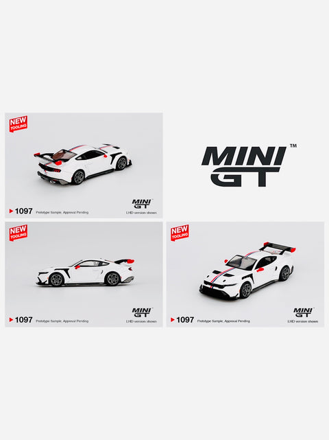 Mini GT Ford Mustang GTD Spirit of America White #1097
