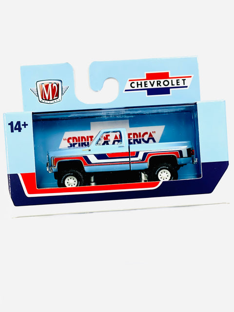 M2 Machines Auto-Thentics 1976 Chevy K-10 Spirit of 76 4X4 - Damaged Box