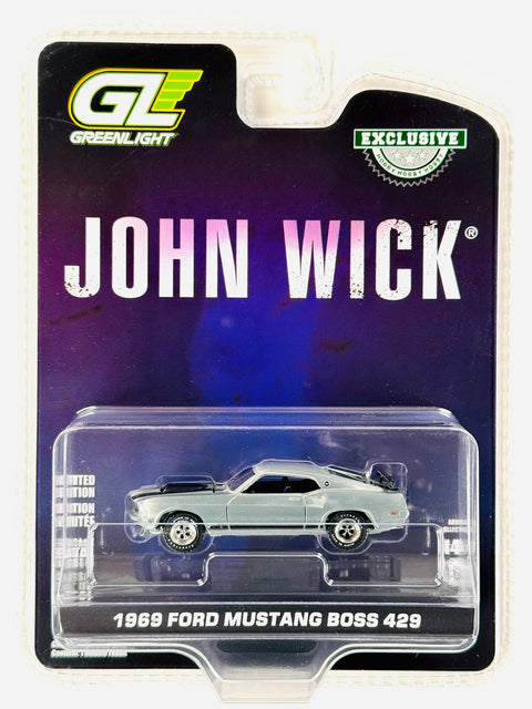 Greenlight Hobby Exclusive John Wick 1969 Ford Mustang Boss 429 Raw Chase