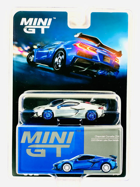 Mini GT Mijo Exclusive Chevrolet Corvette Z06 2023 Elkhart Lake Blue Metallic #892 Chase