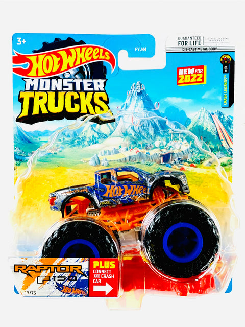 Hot Wheels 2022 Monster Truck & Car Crash Legends 2017 Raptor F-150 - Damaged Card/Blister