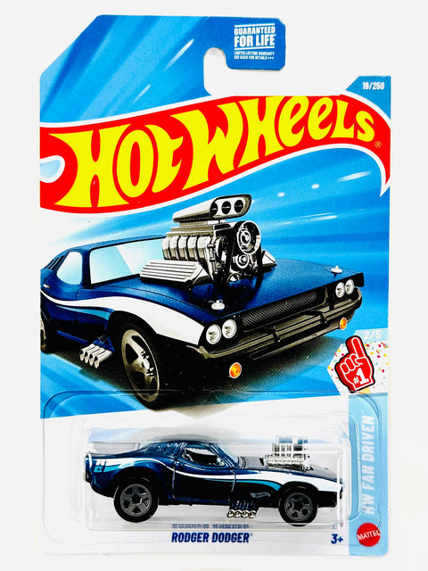Hot Wheels HW Fan Driven Rodger Dodger Blue (19/250) - Damaged Card/Blister
