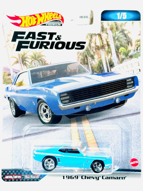 Hot Wheels 2023 Fast & Furious Case B 1969 Chevy Camaro - Damaged Card/Blister
