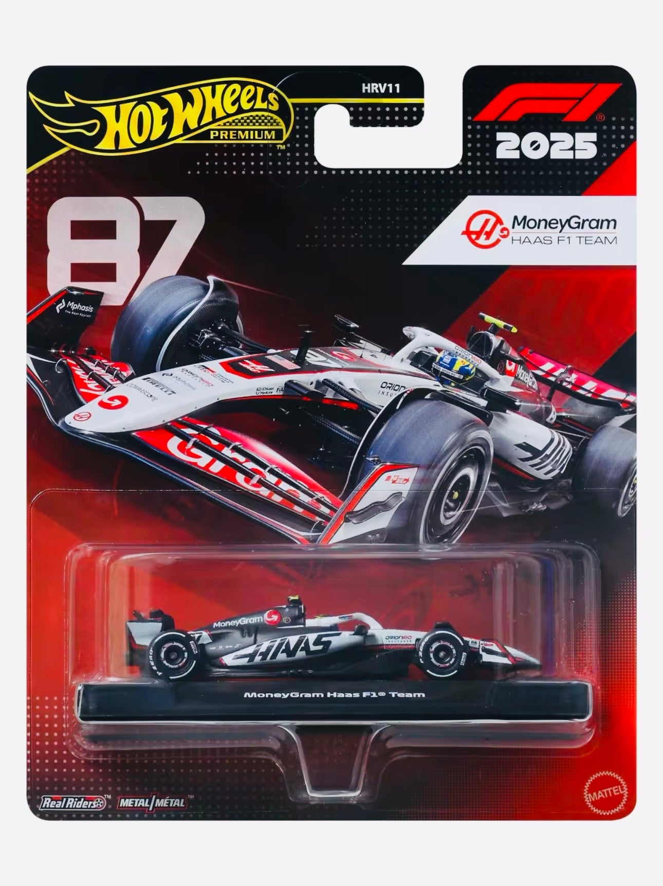 Hot Wheels 2025 F1 Formula 1 Race Team Oliver Bearman MoneyGram