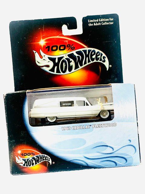 Hot Wheels Cool Collectibles 1963 Cadillac Fleetwood White - Rubberband Residue/Damaged Box