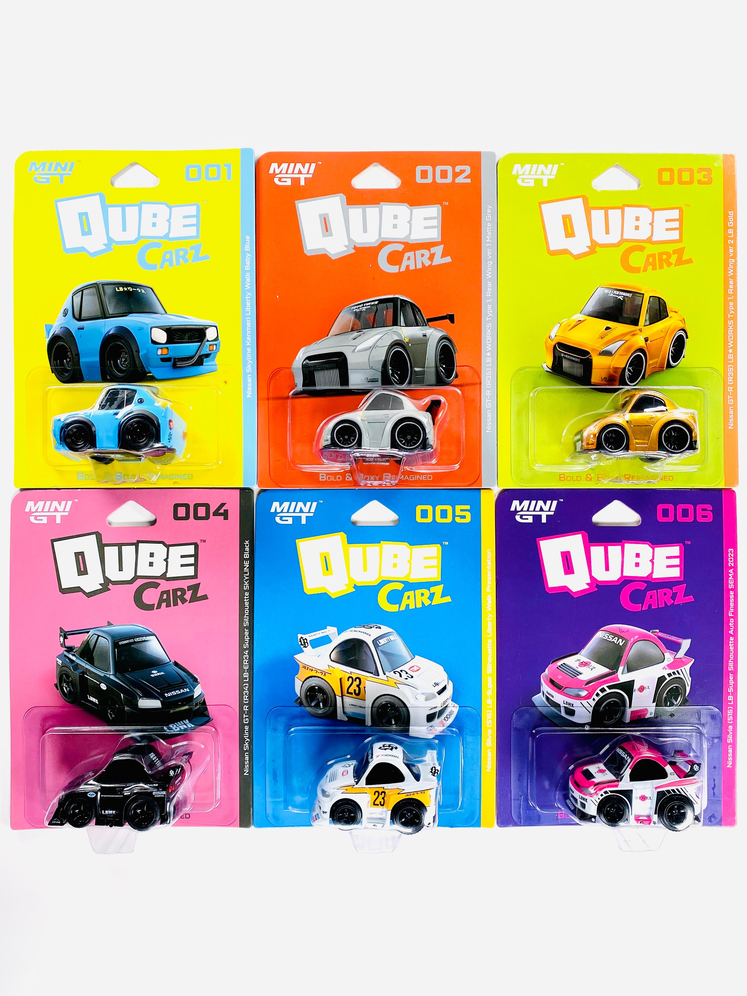 LB限定］MINI GT QubeCarz Combo Ver1 6 Pack Mini GT QubeCarz Nissan