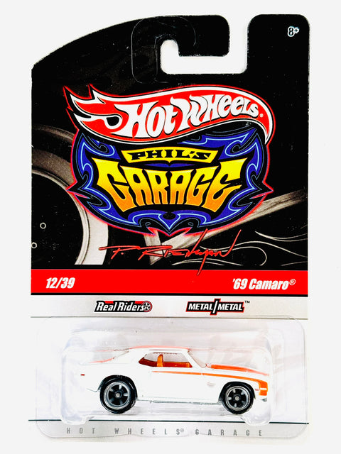 Hot Wheels Phil's Garage '69 Camaro White Chase - Damaged Card