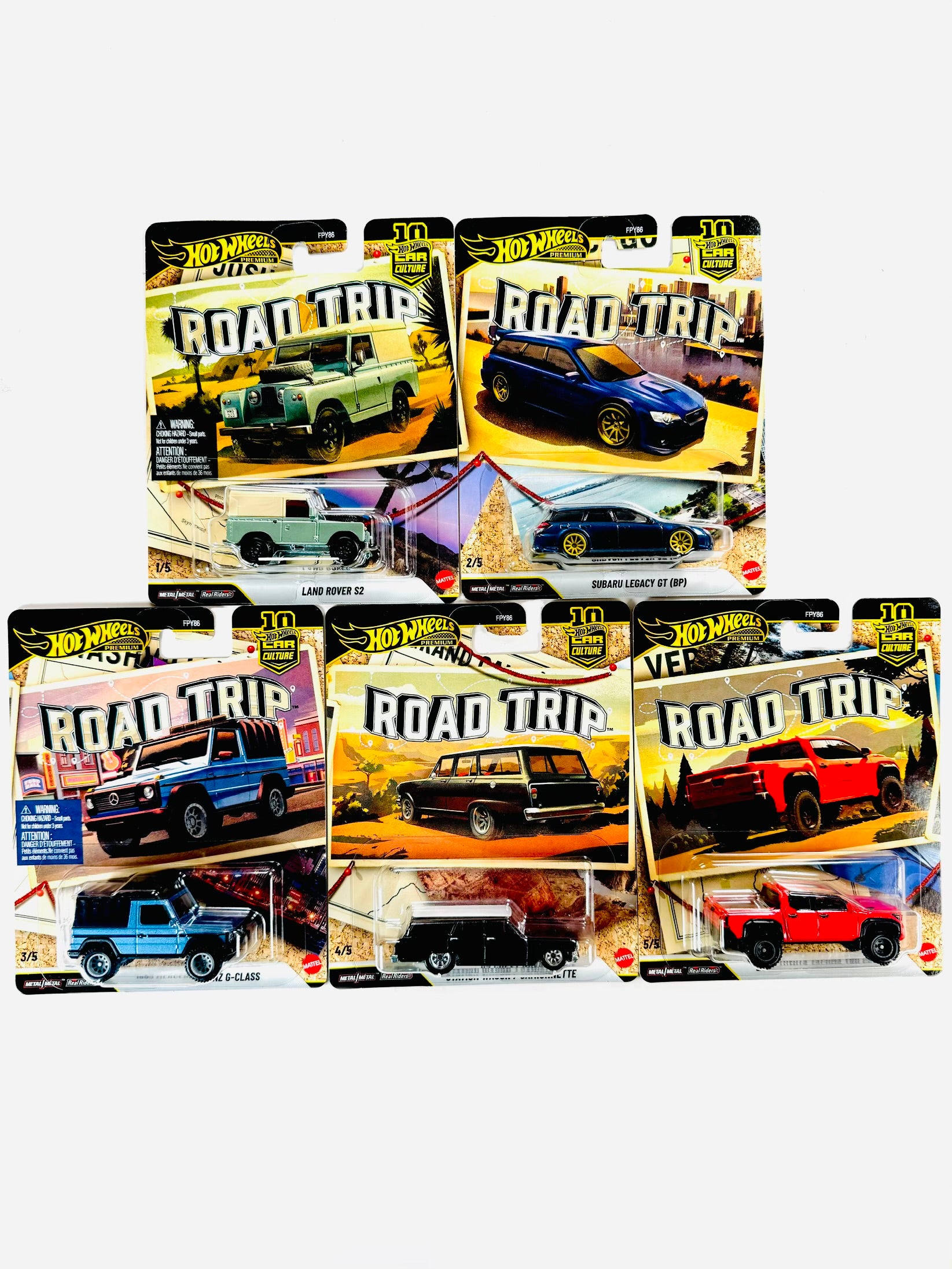 Hot Wheels 2026 Car Culture Road Trip Case V (Set of 5 Cars