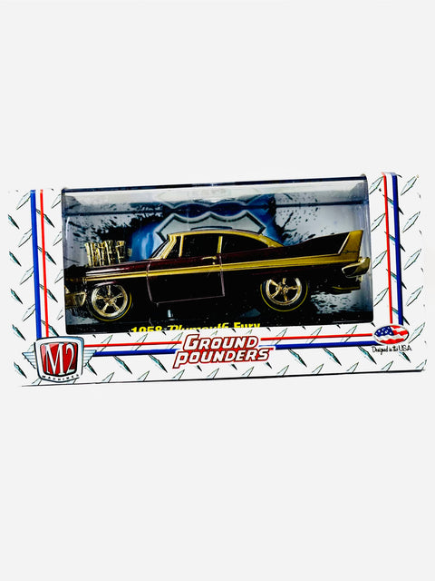 M2 Machines Ground Pounders 1958 Plymouth Fury Chase - Damaged Box