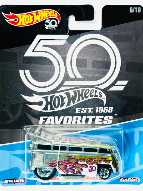 Hot Wheels 50th Anniversary Favorites Volkswagen T1 Drag Bus - Damaged Card/Blister