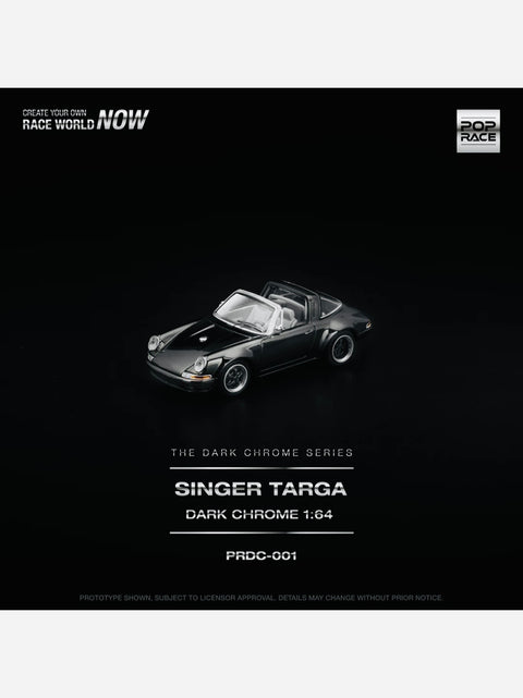 Pop Race Factory Sealed Singer Targa Dark Chrome #001
