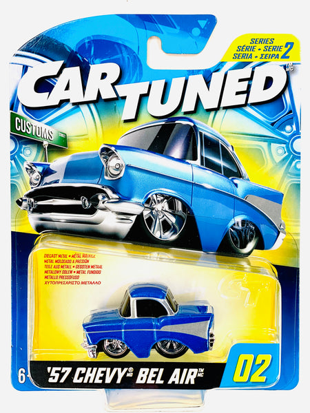 運*と様 1957 Chevrolet Bel Air ミニカー Car Tuned Series 2 1957 Chevrolet Bel Air Blue Custom #02