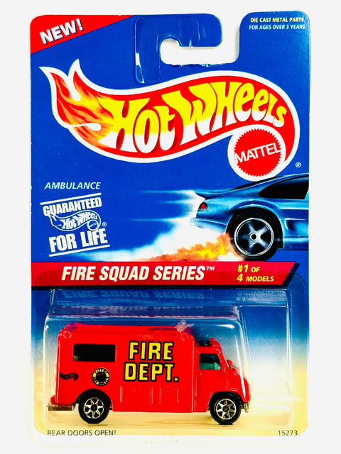 Hot Wheels Fire Squad Series Ambulance - Damaged/Yellow Blister
