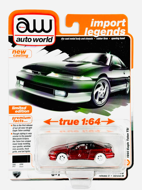 Auto World Import Legends 1990 Eagle Talon TSi Black Chase - Damaged Card