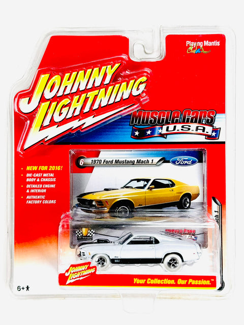 Johnny Lightning Muscle Cars USA 1970 Ford Mustang Mach 1 Chase - Damaged Blister