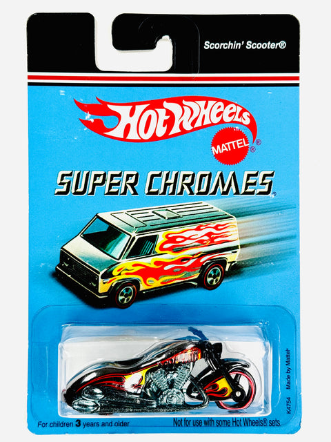 Hot Wheels Super Chromes Scorchin Scooter - Damaged Card