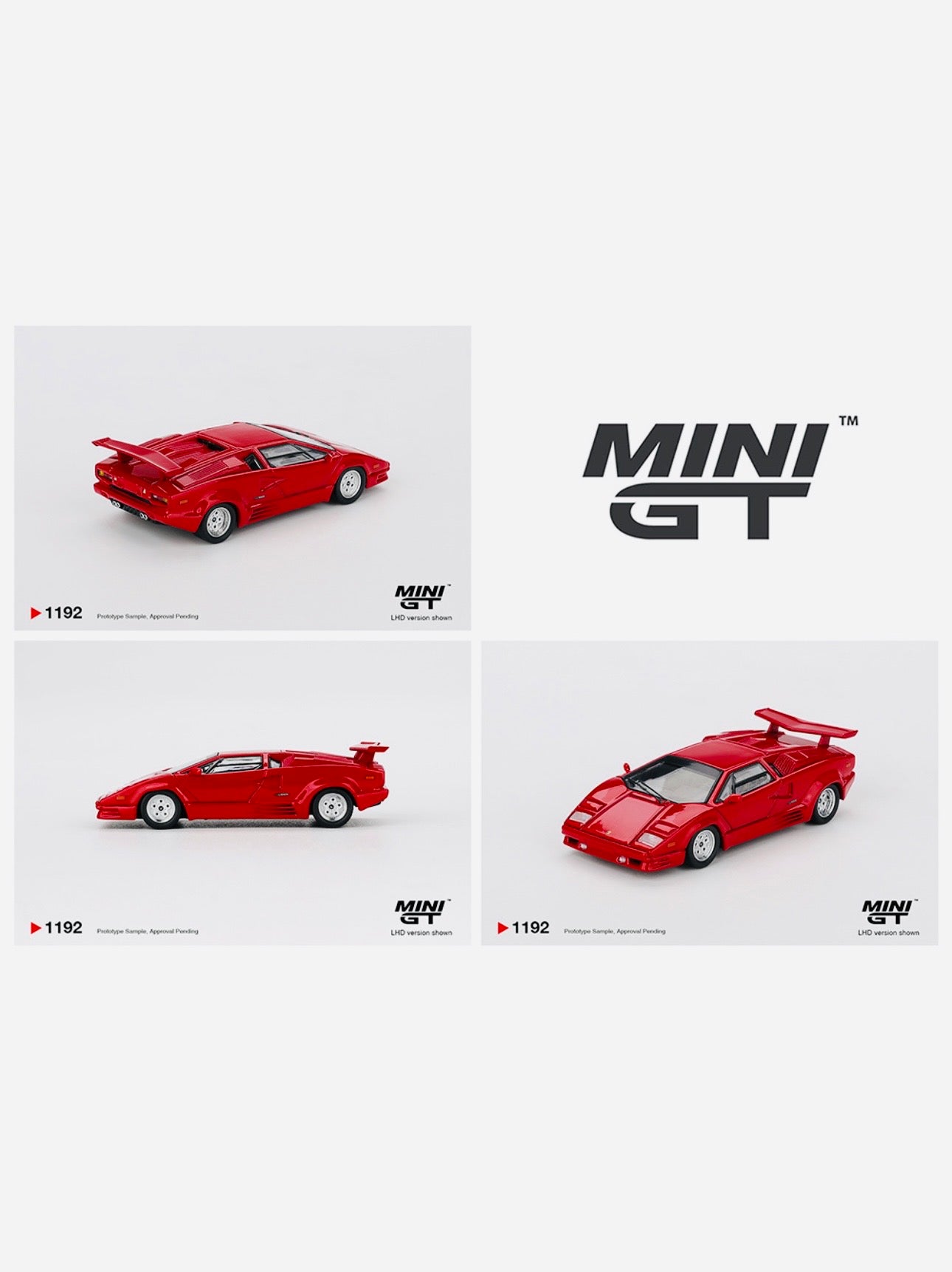 Mini GT Lamborghini Countach 25th Anniversary Red #1192 – Jcardiecast