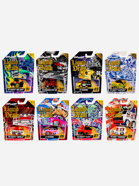 CarTuned Series 1 Liquid Death Assortment Factory Sealed Assortment Case (8 cars)