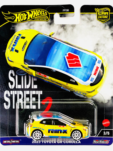 Hot Wheels 2023 Slide Street 2 Case H 2023 Toyota GR Corolla - Damaged Card