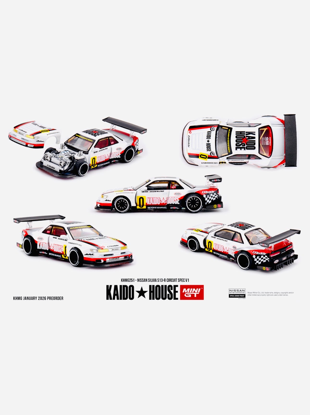 Mini GT x Kaido House Collab Factory Sealed Nissan Silvia S13-R