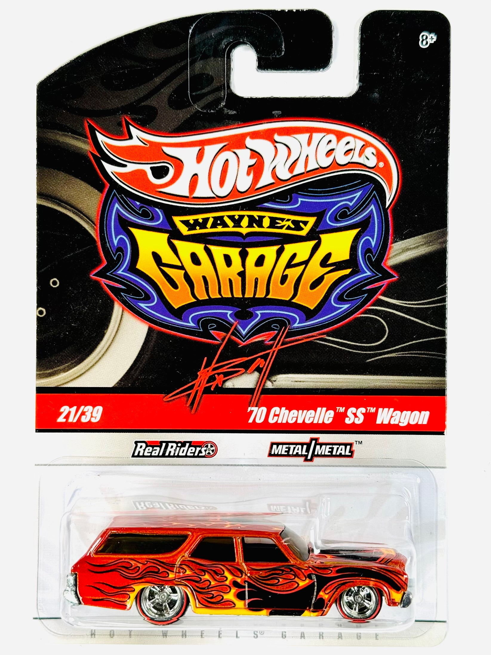 Hot Wheels Wayne's Garage '70 Chevelle SS Wagon Red - Damaged Card