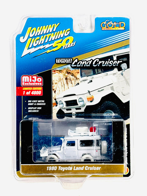 Johnny Lightning Mijo Exclusive Classic Gold 1980 Toyota Land Cruiser Chase - Damaged Blister