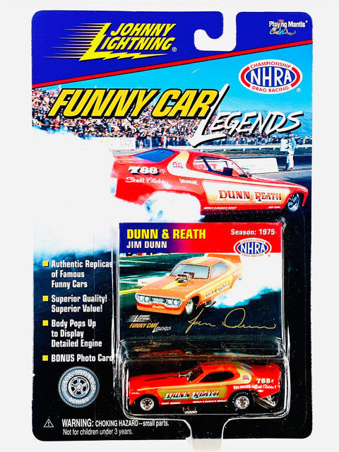 Johnny Lightning Funny Car Legends 1975 Dunn & Death Jim Dunn - Damaged Card/Blister