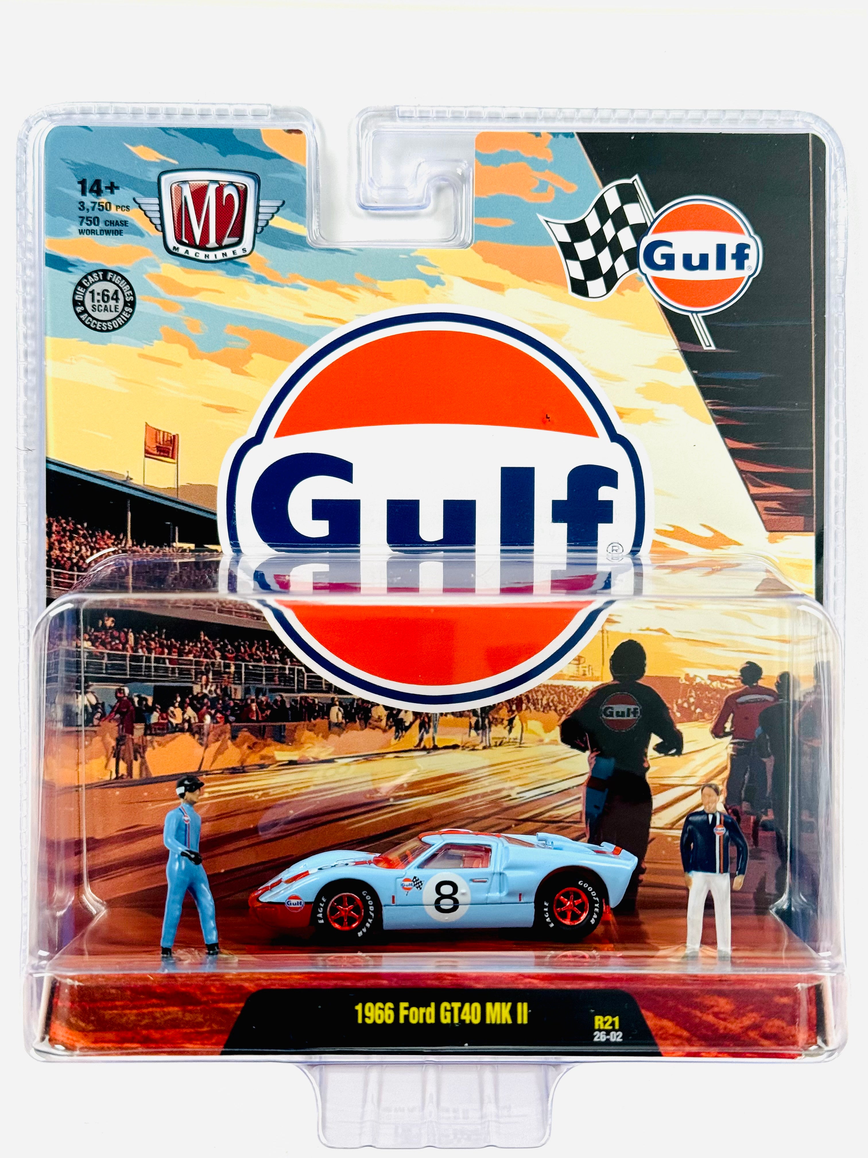 M2 Auto Figs Diorama Gulf 1966 Ford GT40 MK2 Chase – Jcardiecast