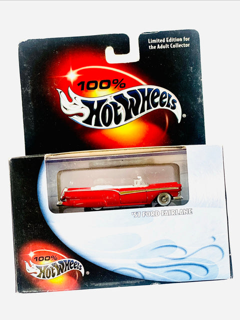 Hot Wheels Cool Collectibles '57 Ford Fairlane Red - Rubberband Residue/Damaged Box