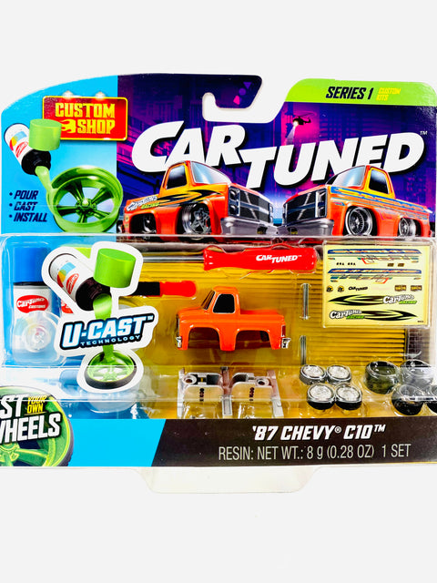 Car Tuned Mijo Exclusive Series 1 Custom Shop Castworks 1987 Chevrolet C10 Orange