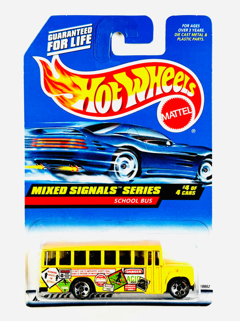 Hot Wheels 1998 Collectors Mixed Signal Series School Bus - Damaged Card