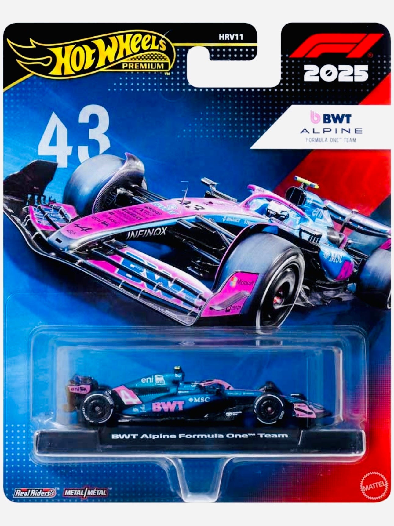 Hot Wheels 2025 F1 Formula 1 Race Team Jack Doohan BWT Alpine
