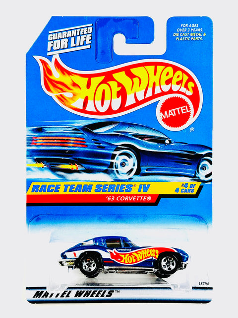 Hot Wheels Race Team Series IV '63 Corvette - Damaged Card