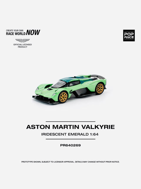 Pop Race Factory Sealed Aston Martin Valkyrie Iridescent Emerald #269