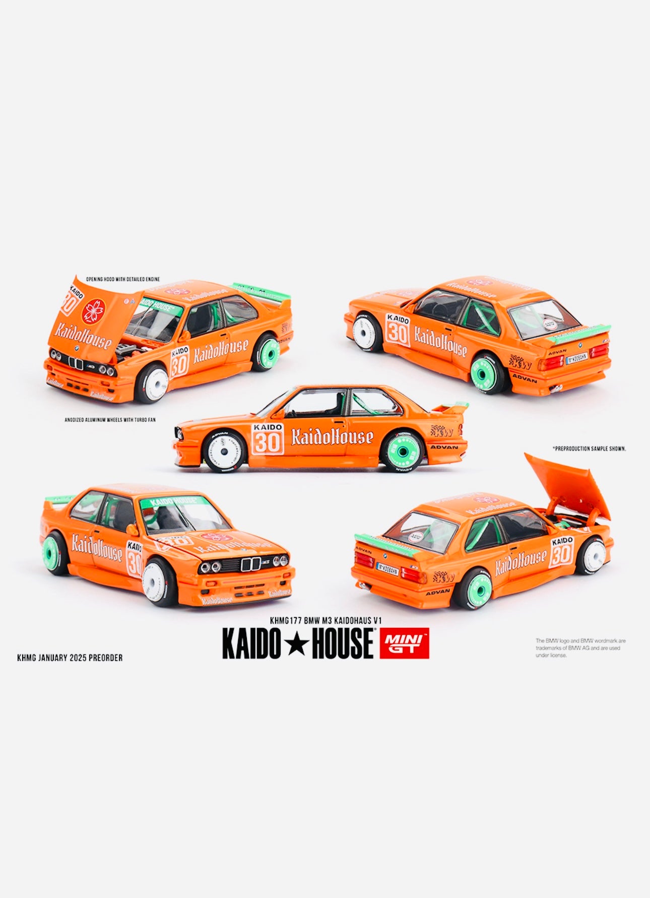 Mini GT x Kaido House Collab BMW M3 KaidoHaus V1 OR #177