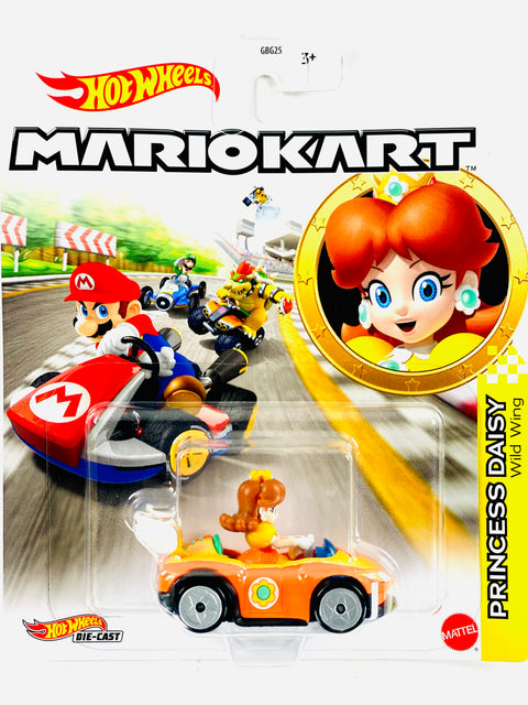 Hot Wheels Mario Kart Princess Daisy Wild Wing - Damaged Card