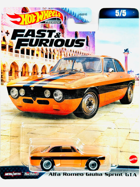 Hot Wheels 2023 Fast & Furious Case C Alfa Romeo Giulia Sprint GTA - Damaged Card/Blister