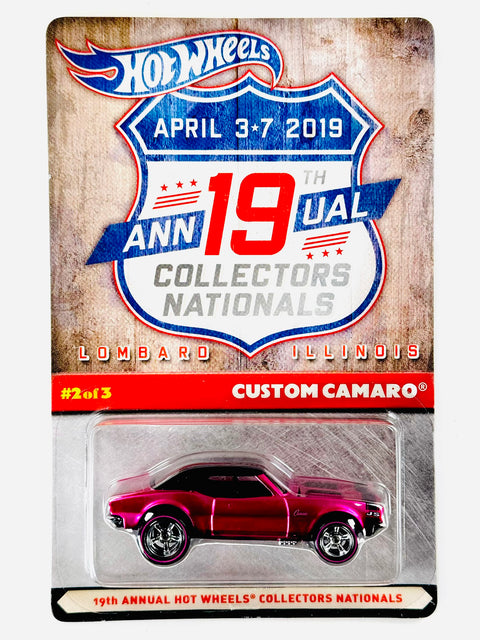 Hot Wheels 2019 19th Annual Collectors Nationals Lombard, IL Custom Camaro - Damaged Card
